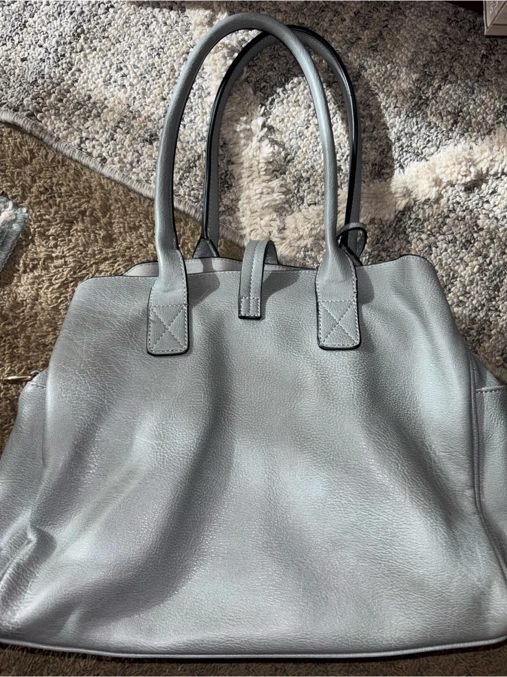 Target Light Gray Tote with Gold Hardware